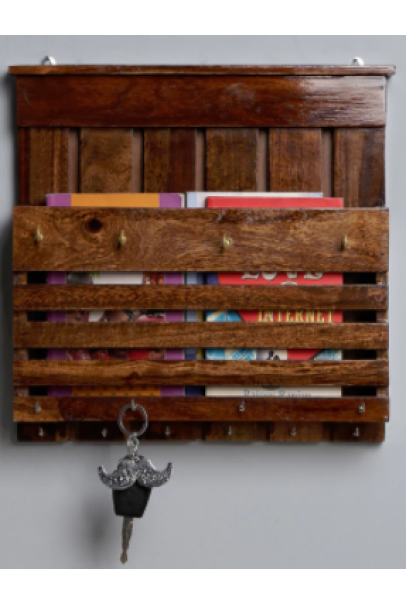 Brown Solid Wood Key Holder Brown Solid Wood Key Holder